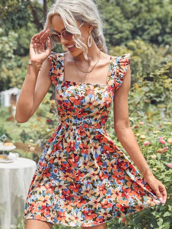 Vestido Soltinho Plus Size De Amarrar Estampado Floral - Summer