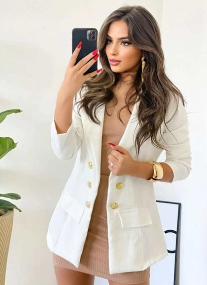 Blazer Alfaiataria Elegance Leve branco