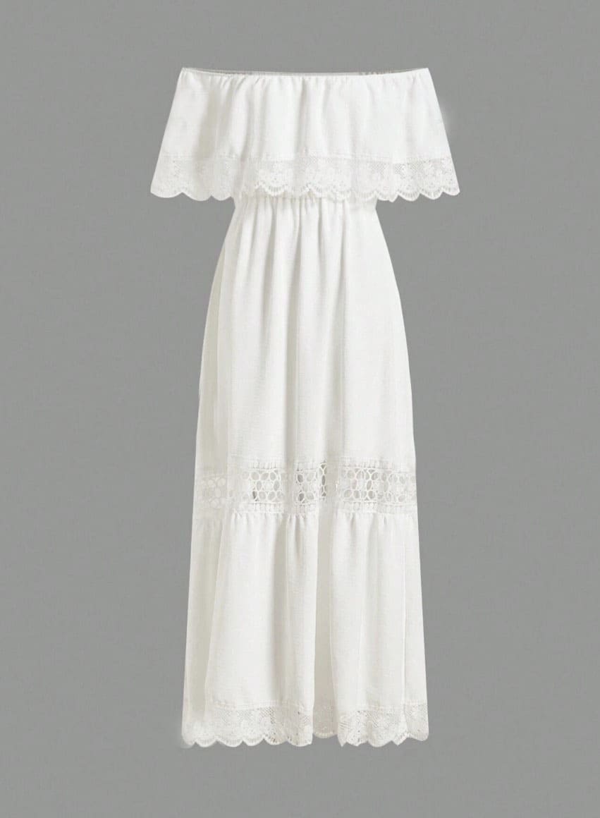 Vestido Longo Boho Tomara que Caia Branco