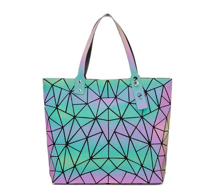 Bolsa Geométrica Holográfica de Ombro Issey Miyake