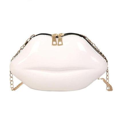 Clutch Boca Vinil branco