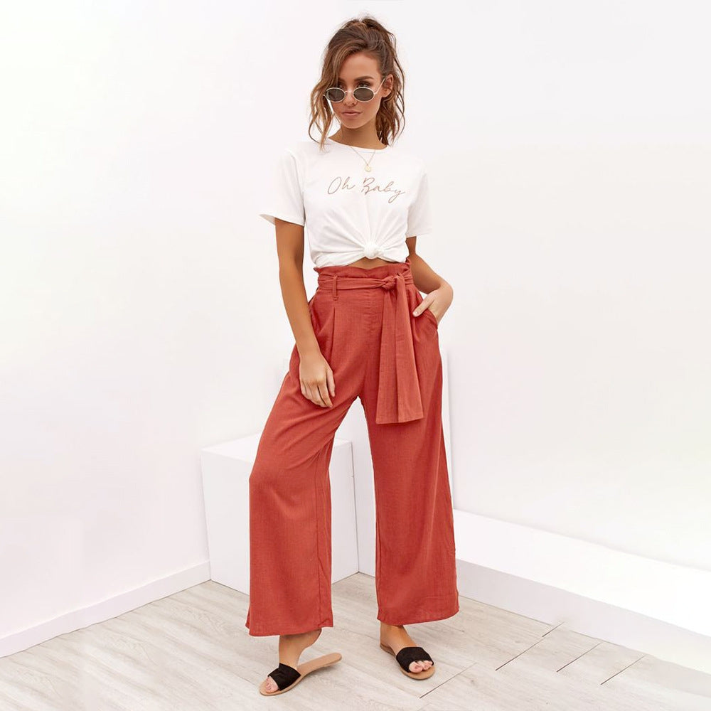 Calça Pantalona Algodão