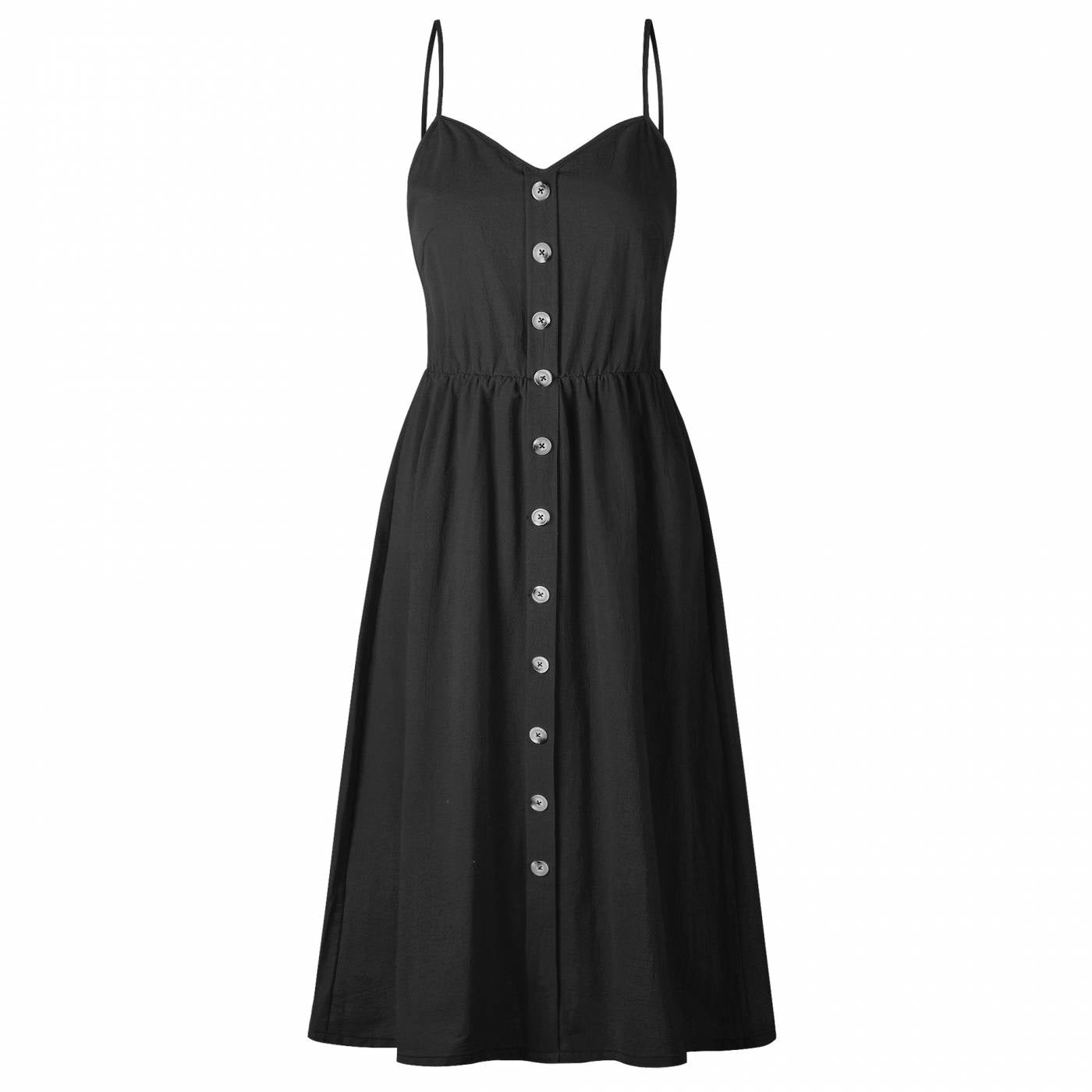 Vestido Modern Pin Up Midi Alça Fina