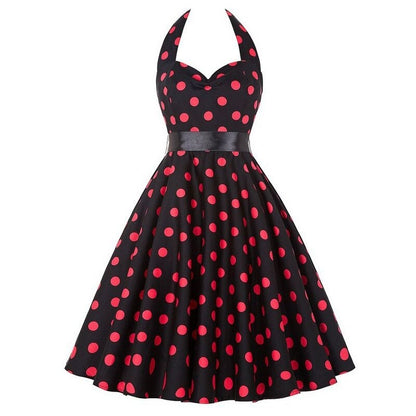 Vestidos Pinup Midi Estampa Bolinhas Frente Única