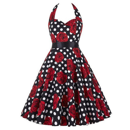 Vestidos Pinup Midi Estampa Bolinhas Frente Única